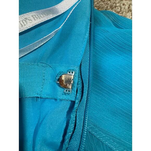 DAVIDS BRIDAL dress, size 8, Turquoise Blue - Picture 6 of 10